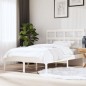 Giroletto Bianco in Legno Massello 150x200 cm 5FT King Size Giroletto Bianco in Legno Massello 150x200 cm 5FT King Size