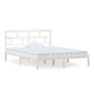 Giroletto Bianco in Legno Massello 150x200 cm 5FT King Size Giroletto Bianco in Legno Massello 150x200 cm 5FT King Size