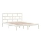 Giroletto Bianco in Legno Massello 150x200 cm 5FT King Size Giroletto Bianco in Legno Massello 150x200 cm 5FT King Size