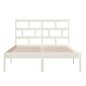 Giroletto Bianco in Legno Massello 150x200 cm 5FT King Size Giroletto Bianco in Legno Massello 150x200 cm 5FT King Size