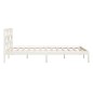 Giroletto Bianco in Legno Massello 150x200 cm 5FT King Size Giroletto Bianco in Legno Massello 150x200 cm 5FT King Size