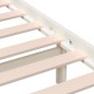 Giroletto Bianco in Legno Massello 150x200 cm 5FT King Size Giroletto Bianco in Legno Massello 150x200 cm 5FT King Size