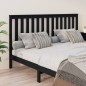 Testiera per Letto Nera 186x6x101 cm in Legno Massello di Pino Testiera per Letto Nera 186x6x101 cm in Legno Massello di Pino