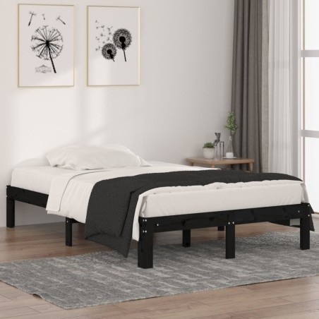 Giroletto Legno Massello Nero 120x190cm 4FT Small Double