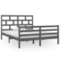 Giroletto Grigio in Legno Massello 150x200 cm 5FT King Size Giroletto Grigio in Legno Massello 150x200 cm 5FT King Size