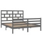 Giroletto Grigio in Legno Massello 150x200 cm 5FT King Size Giroletto Grigio in Legno Massello 150x200 cm 5FT King Size