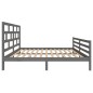 Giroletto Grigio in Legno Massello 150x200 cm 5FT King Size Giroletto Grigio in Legno Massello 150x200 cm 5FT King Size