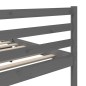 Giroletto Grigio in Legno Massello 150x200 cm 5FT King Size Giroletto Grigio in Legno Massello 150x200 cm 5FT King Size