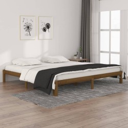 Giroletto Marrone Miele in Legno Massello di Pino 200x200 cm