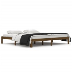 Giroletto Marrone Miele in Legno Massello di Pino 200x200 cm