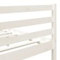 Giroletto Bianco in Legno Massello 135x190 cm 4FT6 Double Giroletto Bianco in Legno Massello 135x190 cm 4FT6 Double