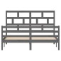 Giroletto Grigio in Legno Massello 160x200 cm Giroletto Grigio in Legno Massello 160x200 cm