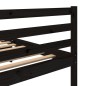 Giroletto Nero in Legno Massello di Pino 90x200 cm Giroletto Nero in Legno Massello di Pino 90x200 cm