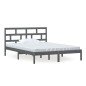 Giroletto Grigio in Legno Massello 150x200 cm 5FT King Size Giroletto Grigio in Legno Massello 150x200 cm 5FT King Size