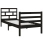 Giroletto Nero in Legno Massello 75x190 cm 2FT6 Small Single Giroletto Nero in Legno Massello 75x190 cm 2FT6 Small Single