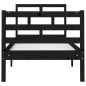 Giroletto Nero in Legno Massello 75x190 cm 2FT6 Small Single Giroletto Nero in Legno Massello 75x190 cm 2FT6 Small Single
