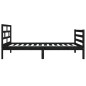Giroletto Nero in Legno Massello 75x190 cm 2FT6 Small Single Giroletto Nero in Legno Massello 75x190 cm 2FT6 Small Single
