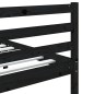Giroletto Nero in Legno Massello 75x190 cm 2FT6 Small Single Giroletto Nero in Legno Massello 75x190 cm 2FT6 Small Single
