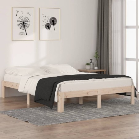 vidaXL Giroletto in Legno Massello 150x200 cm King Size