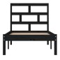 Giroletto Nero in Legno Massello 75x190 cm 2FT6 Small Single Giroletto Nero in Legno Massello 75x190 cm 2FT6 Small Single