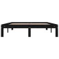 Giroletto Nero Legno Massello 135x190 cm 4FT6 Double Giroletto Nero Legno Massello 135x190 cm 4FT6 Double