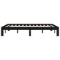 Giroletto Nero Legno Massello 135x190 cm 4FT6 Double Giroletto Nero Legno Massello 135x190 cm 4FT6 Double
