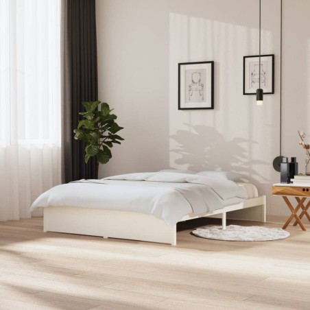 Giroletto Bianco in Legno Massello 150x200 cm 5FT King Size