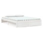 Giroletto Bianco in Legno Massello 150x200 cm 5FT King Size Giroletto Bianco in Legno Massello 150x200 cm 5FT King Size