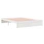 Giroletto Bianco in Legno Massello 150x200 cm 5FT King Size Giroletto Bianco in Legno Massello 150x200 cm 5FT King Size