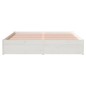 Giroletto Bianco in Legno Massello 150x200 cm 5FT King Size Giroletto Bianco in Legno Massello 150x200 cm 5FT King Size