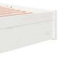Giroletto Bianco in Legno Massello 150x200 cm 5FT King Size Giroletto Bianco in Legno Massello 150x200 cm 5FT King Size