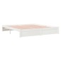 Giroletto Bianco in Legno Massello 180x200 cm 6FT Super King Giroletto Bianco in Legno Massello 180x200 cm 6FT Super King
