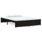 Giroletto Nero in Legno Massello 135x190 cm 4FT6 Double Giroletto Nero in Legno Massello 135x190 cm 4FT6 Double