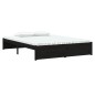Giroletto Nero in Legno Massello 135x190 cm 4FT6 Double Giroletto Nero in Legno Massello 135x190 cm 4FT6 Double