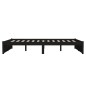 Giroletto Nero in Legno Massello 135x190 cm 4FT6 Double Giroletto Nero in Legno Massello 135x190 cm 4FT6 Double