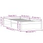 Giroletto in Legno Massello 75x190 cm 2FT6 Piccolo Singolo Giroletto in Legno Massello 75x190 cm 2FT6 Piccolo Singolo