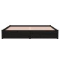 Giroletto Nero in Legno Massello 180x200 cm 6FT Super King Giroletto Nero in Legno Massello 180x200 cm 6FT Super King