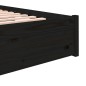 Giroletto Nero in Legno Massello 180x200 cm 6FT Super King Giroletto Nero in Legno Massello 180x200 cm 6FT Super King