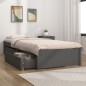 Giroletto con Cassetti Grigio 90x190 cm 3FT Single Giroletto con Cassetti Grigio 90x190 cm 3FT Single