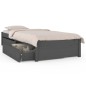 Giroletto con Cassetti Grigio 90x190 cm 3FT Single Giroletto con Cassetti Grigio 90x190 cm 3FT Single
