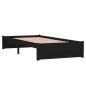 Giroletto Nero in Legno Massello 90x190 cm 3FT Single Giroletto Nero in Legno Massello 90x190 cm 3FT Single