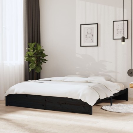 Giroletto Nero in Legno Massello 200x200 cm