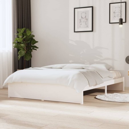 Giroletto Bianco in Legno Massello 135x190 cm 4FT6 Double