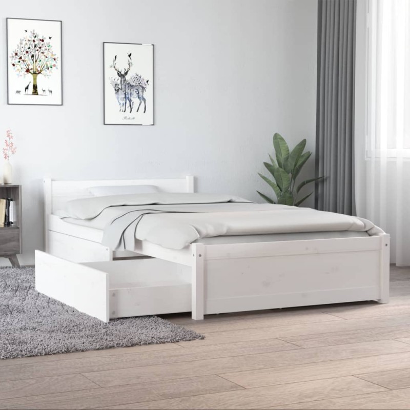 Giroletto con Cassetti Bianco 90x190 cm 3FT Single Giroletto con Cassetti Bianco 90x190 cm 3FT Single