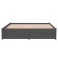 Giroletto Grigio in Legno Massello 135x190 cm 4FT6 Double