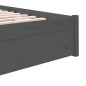 Giroletto Grigio in Legno Massello 135x190 cm 4FT6 Double