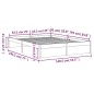 Giroletto Grigio in Legno Massello 135x190 cm 4FT6 Double