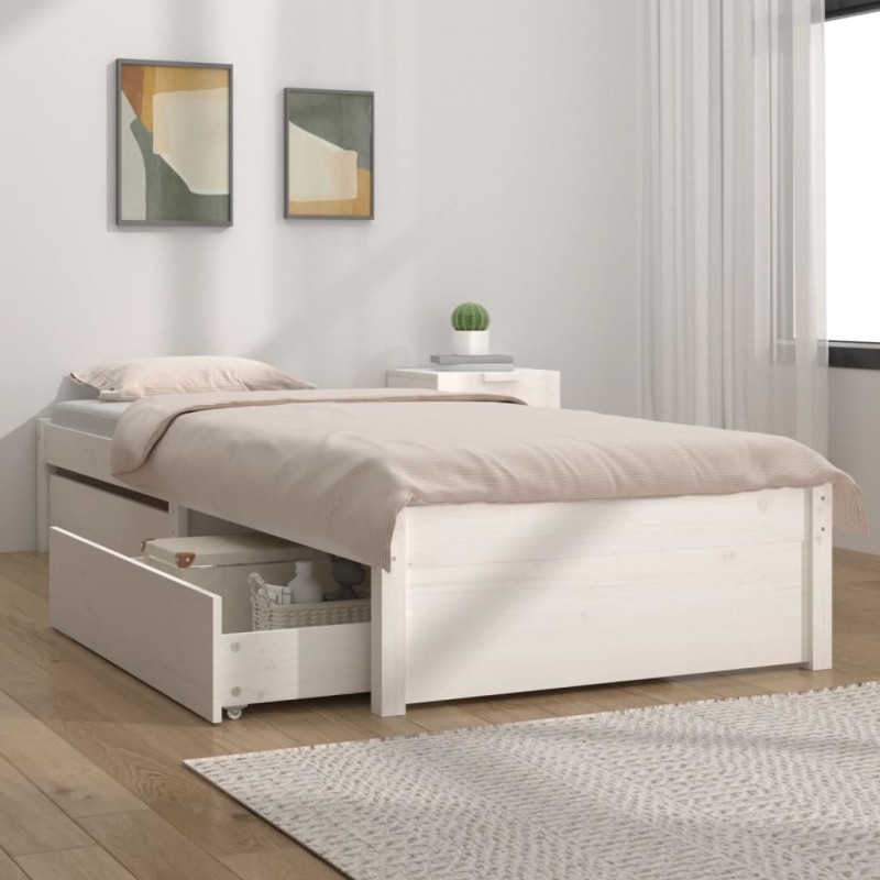 Giroletto con Cassetti Grigio 90x190 cm 3FT Single Giroletto con Cassetti Grigio 90x190 cm 3FT Single