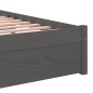 Giroletto Grigio Legno Massello 75x190 cm 2FT6 Piccolo Singolo Giroletto Grigio Legno Massello 75x190 cm 2FT6 Piccolo Singolo
