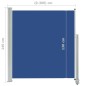 Tenda da Sole Laterale Retrattile per Patio 140x300 cm Blu